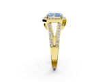 Yellow gold Fancy Blue Radiant  Halo Split Shank Diamond Ring with Four-Prong Setting_34