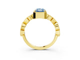 Yellow gold Fancy Blue Radiant  Milgrain Marquise Diamond Twist Band Ring_65