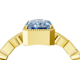 Yellow gold Fancy Blue Radiant  Milgrain Marquise Diamond Twist Band Ring_66