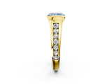 Yellow gold Fancy Blue Radiant  Solitaire Bezel-Set Diamond Ring with Channel-Set Band_39