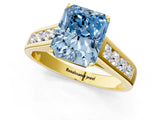 Yellow gold Fancy Blue Radiant  Solitaire Channel-Set Diamond Engagement Ring with Four-Prong Setting_33