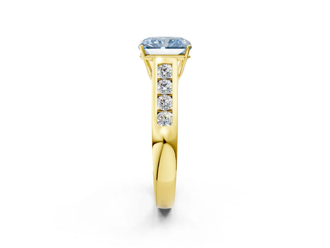 Yellow gold Fancy Blue Radiant  Solitaire Channel-Set Diamond Engagement Ring with Four-Prong Setting_34