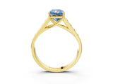 Yellow gold Fancy Blue Radiant  Solitaire Channel-Set Diamond Engagement Ring with Four-Prong Setting_35