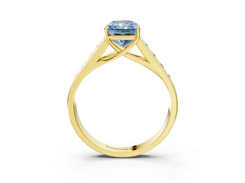Yellow gold Fancy Blue Radiant  Solitaire Channel-Set Diamond Engagement Ring with Four-Prong Setting_35
