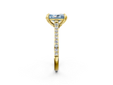 Yellow gold Fancy Blue Radiant  Solitaire Diamond Engagement Ring with Pave Band and Six-Prong Setting_22