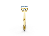 Yellow gold Fancy Blue Radiant  Solitaire Diamond Ring with Split Shank and Four-Prong Setting_22