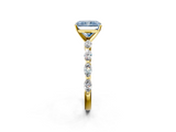Yellow gold Fancy Blue Radiant  Solitaire Marquise Side Stone Prong Setting Ring_46