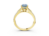 Yellow gold Fancy Blue Radiant  Solitaire Pave Split Shank Engagement Ring with Six-Prong Setting_36