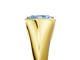 Yellow gold Fancy Blue Radiant  Solitaire Tension Set Diamond Ring_25