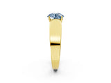 Yellow gold Fancy Blue Round Cut Diamond Channel Set Solitaire Ring with Four-Prong Setting_38