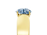 Yellow gold Fancy Blue Round Cut Diamond Channel Set Solitaire Ring with Four-Prong Setting_41