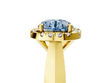 Yellow gold Fancy Blue Round  Cut Halo Solitaire Engagement Ring with Square Band and Four-Prong Setting_118