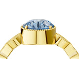 Yellow gold Fancy Blue Round  Milgrain Marquise Diamond Twist Band Ring_66