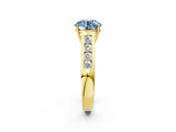 Yellow gold Fancy Blue Round  Solitaire Channel-Set Diamond Engagement Ring with Four-Prong Setting_34