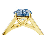 Yellow gold Fancy Blue Round  Solitaire Channel-Set Diamond Engagement Ring with Four-Prong Setting_36