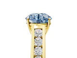 Yellow gold Fancy Blue Round  Solitaire Channel-Set Diamond Engagement Ring with Four-Prong Setting_37