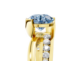 Yellow gold Fancy Blue Round  Solitaire Channel-Set Split Shank Ring with Tension Prong Setting_8