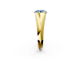 Yellow gold Fancy Blue Round  Solitaire Tension Set Diamond Ring_22