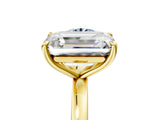 Yellow gold Fancy Blue Round  and Emerald Cut Toi Moi Ring with Prong Setting_84