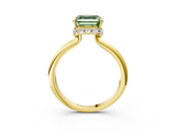 Yellow gold Fancy Green Asscher  Brilliant Solitaire Engagement Ring with Six-Prong Setting and Classic Band_20