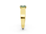 Yellow gold Fancy Green Asscher Cut Diamond Channel Set Solitaire Ring with Four-Prong Setting_38