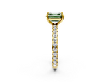 Yellow gold Fancy Green Asscher  Cut Diamond Pavé Band with Four-Prong Setting_19