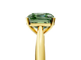 Yellow gold Fancy Green Asscher Cut Diamond Solitaire Engagement Ring with Cathedral Setting and Four-Prong Mount_35