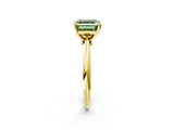 Yellow gold Fancy Green Asscher Cut Diamond Solitaire Engagement Ring with Classic Band and Four-Prong Setting_24
