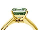 Yellow gold Fancy Green Asscher Cut Diamond Solitaire Engagement Ring with Classic Band and Four-Prong Setting_28