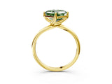 Yellow gold Fancy Green Asscher Cut Diamond Solitaire Engagement Ring with Four-Prong Setting and Classic Band_57