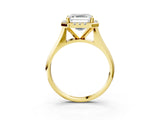 Yellow gold Fancy Green Asscher  Cut Halo Solitaire Engagement Ring with Square Band and Four-Prong Setting_54