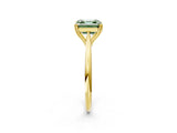 Yellow gold Fancy Green Asscher Cut Solitaire Diamond Ring with Six-Prong Setting and Classic Band_14