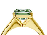 Yellow gold Fancy Green Asscher Cut Solitaire Diamond Ring with Six-Prong Setting and Classic Band_16
