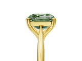 Yellow gold Fancy Green Asscher Cut Solitaire Diamond Ring with Six-Prong Setting and Classic Band_17