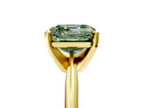 Yellow gold Fancy Green Asscher  Cut Solitaire Ring with Four-Prong Setting on a Classic Band_5