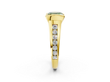 Yellow gold Fancy Green Asscher  Solitaire Bezel-Set Diamond Ring with Channel-Set Band_20
