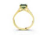 Yellow gold Fancy Green Asscher  Solitaire Channel-Set Diamond Engagement Ring with Four-Prong Setting_33