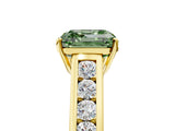 Yellow gold Fancy Green Asscher  Solitaire Channel-Set Diamond Engagement Ring with Four-Prong Setting_35