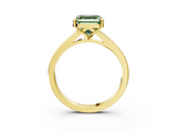 Yellow gold Fancy Green Asscher  Solitaire Pavé Band with Four-Prong Setting_20