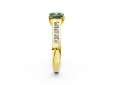Yellow gold Fancy Green Cushion  Brilliant Channel-Set Solitaire Ring with Four-Prong Setting_39
