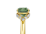 Yellow gold Fancy Green Cushion  Brilliant Solitaire Engagement Ring with Six-Prong Setting and Classic Band_26