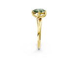 Yellow gold Fancy Green Cushion Cut Diamond Solitaire Engagement Ring with Four-Prong Setting and Classic Band_22