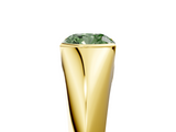 Yellow gold Fancy Green Cushion  Solitaire Tension Set Diamond Ring_25