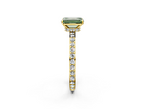 Yellow gold Fancy Green Emerald  Brilliant Pavé Band Solitaire with Four-Prong Setting_43