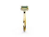 Yellow gold Fancy Green Emerald  Brilliant Solitaire Engagement Ring with Six-Prong Setting and Classic Band_21