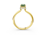 Yellow gold Fancy Green Emerald  Brilliant Solitaire Engagement Ring with Six-Prong Setting and Classic Band_22