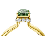 Yellow gold Fancy Green Emerald  Brilliant Solitaire Engagement Ring with Six-Prong Setting and Classic Band_23
