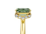 Yellow gold Fancy Green Emerald  Brilliant Solitaire Engagement Ring with Six-Prong Setting and Classic Band_24