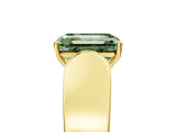 Yellow gold Fancy Green Emerald Cut Diamond Channel Set Solitaire Ring with Four-Prong Setting_17