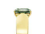 Yellow gold Fancy Green Emerald Cut Diamond Channel Set Solitaire Ring with Four-Prong Setting_41